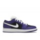 AIR JORDAN 1 LOW GS BLACK COURT PURPLE  553560 501