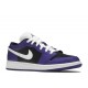 AIR JORDAN 1 LOW GS BLACK COURT PURPLE  553560 501