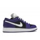 AIR JORDAN 1 LOW GS BLACK COURT PURPLE  553560 501