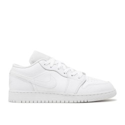 AIR JORDAN 1 LOW GS TRIPLE WHITE  553560 130