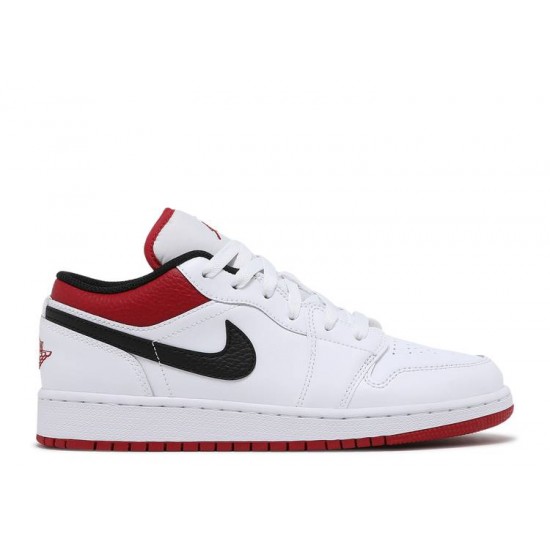 AIR JORDAN 1 LOW GS WHITE GYM RED  553560 118