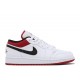 AIR JORDAN 1 LOW GS WHITE GYM RED  553560 118