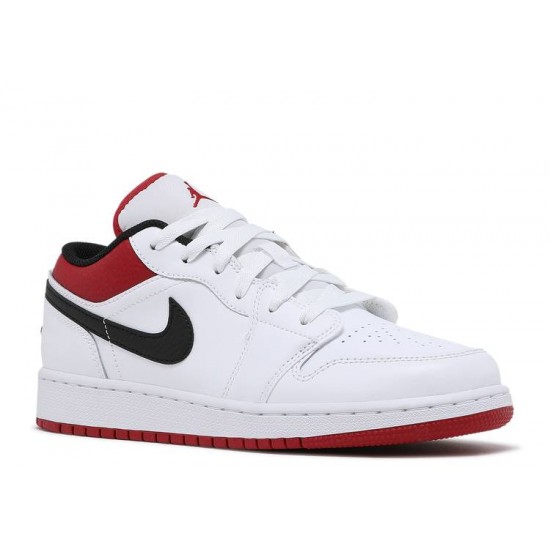 AIR JORDAN 1 LOW GS WHITE GYM RED  553560 118