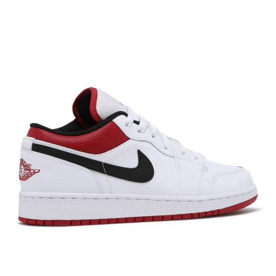 AIR JORDAN 1 LOW GS WHITE GYM RED  553560 118