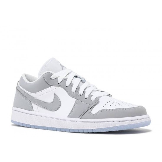 WMNS AIR JORDAN 1 LOW WHITE WOLF GREY  dc0774 105