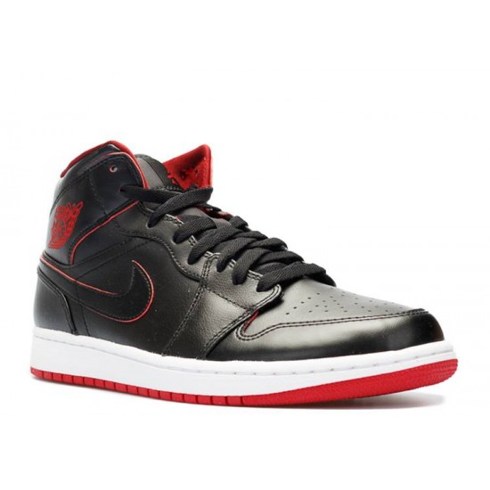 AIR JORDAN 1 MID BLACK RED  554724 028