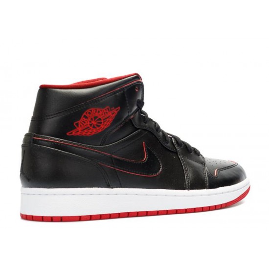 AIR JORDAN 1 MID BLACK RED  554724 028