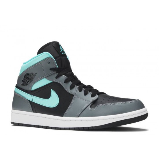 AIR JORDAN 1 MID GREY AQUA  554724 063