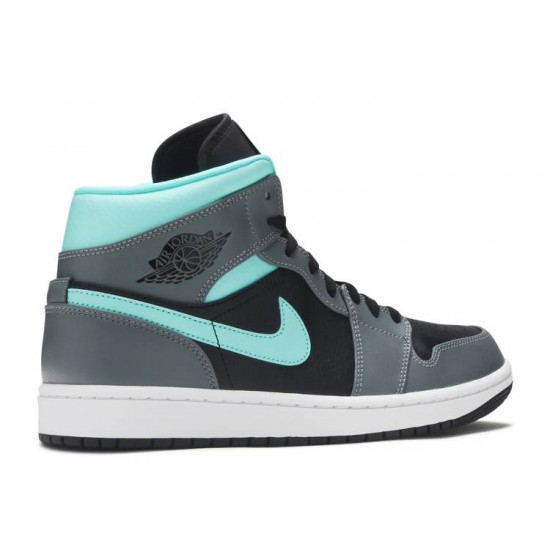 AIR JORDAN 1 MID GREY AQUA  554724 063