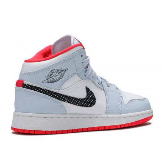 AIR JORDAN 1 MID GS HALF BLUE  555112 400