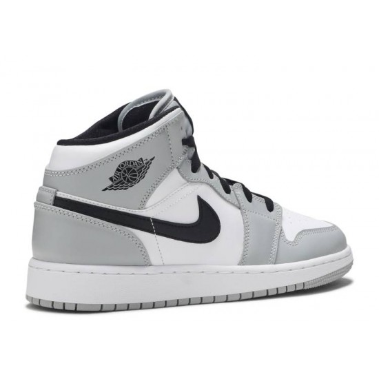 AIR JORDAN 1 MID GS LIGHT SMOKE GREY  554725 092