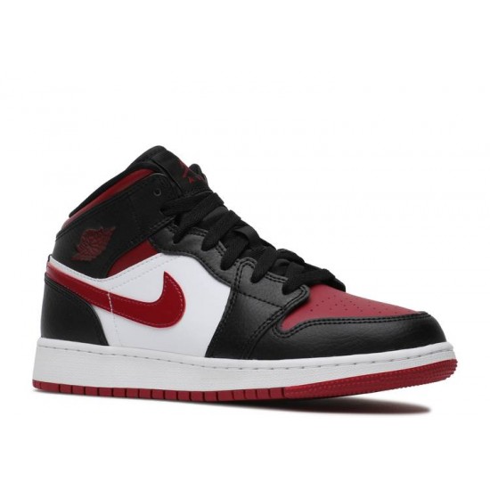 AIR JORDAN 1 MID GS NOBLE RED  554725 066