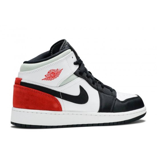 AIR JORDAN 1 MID GS RED MINT  bq6931 100