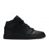 AIR JORDAN 1 MID GS TRIPLE BLACK  554725 091