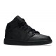 AIR JORDAN 1 MID GS TRIPLE BLACK  554725 091