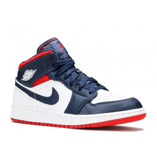 AIR JORDAN 1 MID GS USA OLYMPIC  bq6931 104