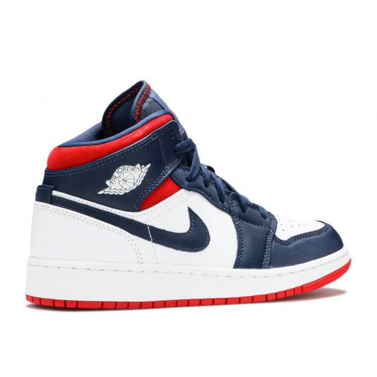 AIR JORDAN 1 MID GS USA OLYMPIC  bq6931 104