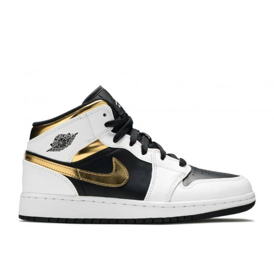 AIR JORDAN 1 MID GS WHITE GOLD  554725 190