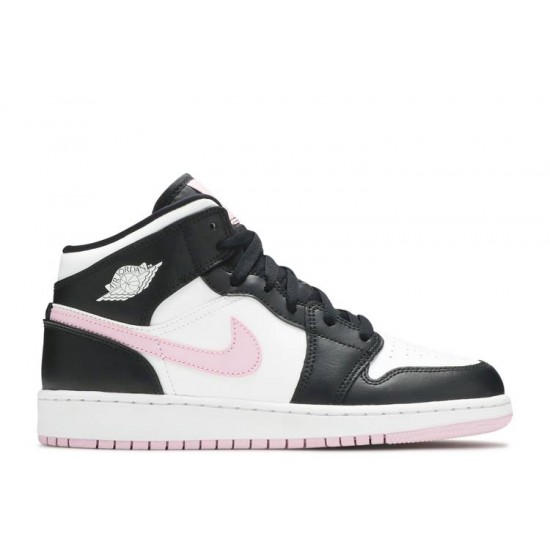 AIR JORDAN 1 MID GS WHITE LIGHT ARCTIC PINK  555112 103