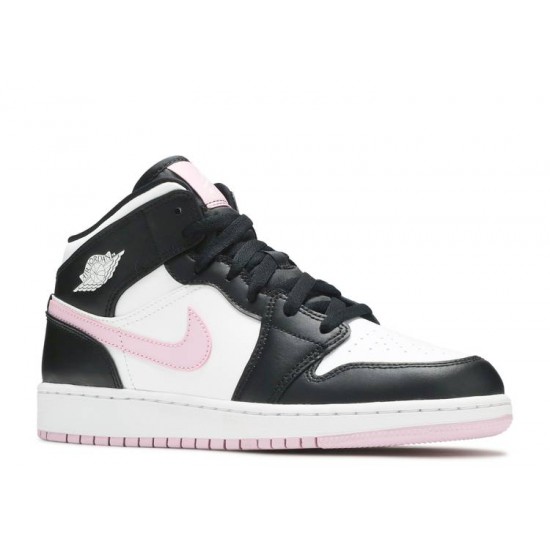 AIR JORDAN 1 MID GS WHITE LIGHT ARCTIC PINK  555112 103