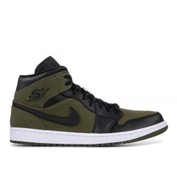 AIR JORDAN 1 MID OLIVE CANVAS  554724 301