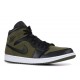 AIR JORDAN 1 MID OLIVE CANVAS  554724 301