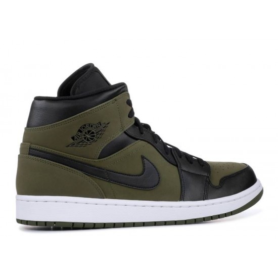 AIR JORDAN 1 MID OLIVE CANVAS  554724 301