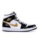 AIR JORDAN 1 MID PATENT BLACK GOLD  852542 007