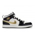 AIR JORDAN 1 MID PATENT PS BLACK GOLD  bq6932 007