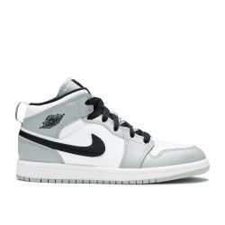 AIR JORDAN 1 MID PS LIGHT SMOKE GREY  640734 092