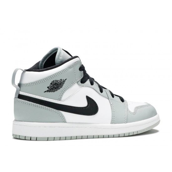 AIR JORDAN 1 MID PS LIGHT SMOKE GREY  640734 092