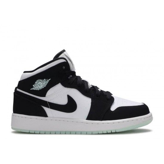 AIR JORDAN 1 MID SE GS GLOW IN THE DARK PANDA  bq6931 103