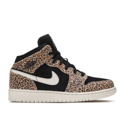 AIR JORDAN 1 MID SE GS LEOPARD  bq6931 021