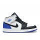 AIR JORDAN 1 MID SE GS ROYAL BLACK TOE  bq6931 102