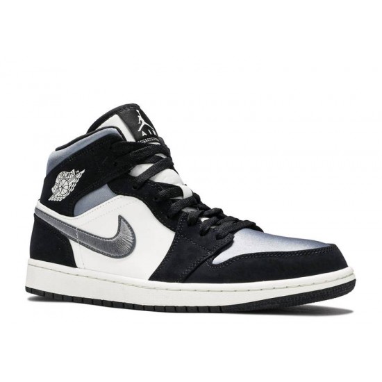 AIR JORDAN 1 MID SE SATIN SMOKE GREY  852542 011