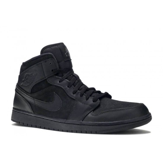 AIR JORDAN 1 MID TRIPLE BLACK  554724 011