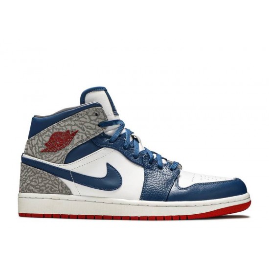 AIR JORDAN 1 MID TRUE BLUE  554724 107