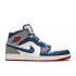 AIR JORDAN 1 MID TRUE BLUE  554724 107