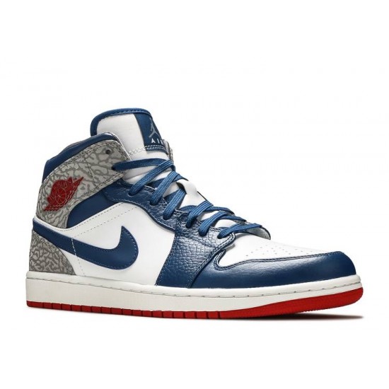 AIR JORDAN 1 MID TRUE BLUE  554724 107