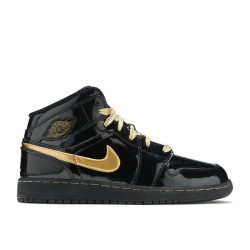 AIR JORDAN 1 PHAT GS BLACK METALLIC GOLD  364781 001