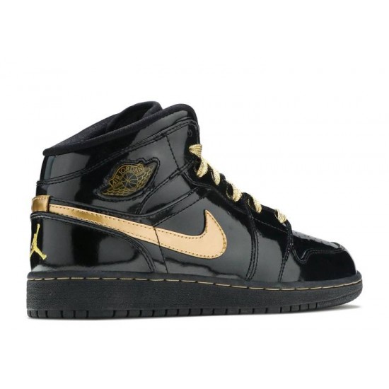 AIR JORDAN 1 PHAT GS BLACK METALLIC GOLD  364781 001