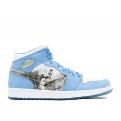 AIR JORDAN 1 RETRO ALPHA WHITE UNIVERSITY BLUE  316269 142