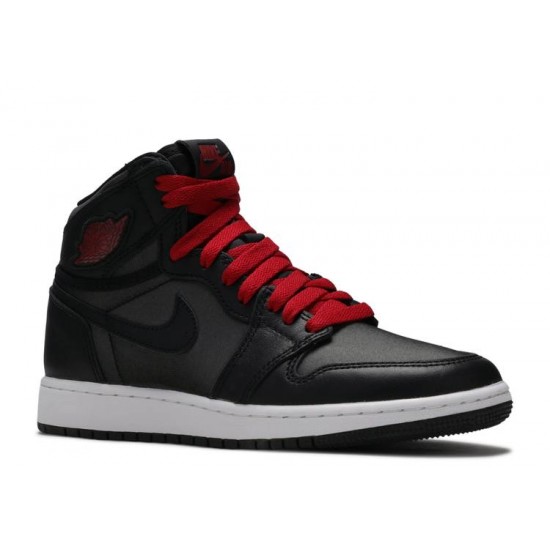 AIR JORDAN 1 RETRO HIGH OG BG BLACK GYM RED  575441 060