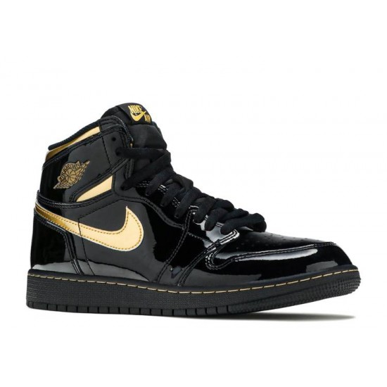 AIR JORDAN 1 RETRO HIGH OG GS BLACK METALLIC GOLD  575441 032