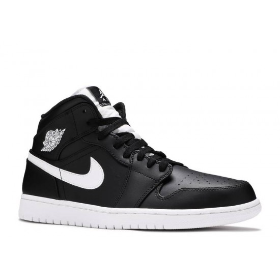 AIR JORDAN 1 RETRO MID BLACK WHITE  554724 038