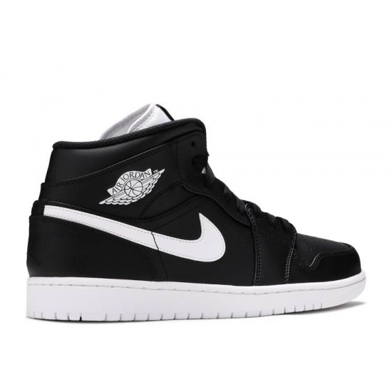 AIR JORDAN 1 RETRO MID BLACK WHITE  554724 038