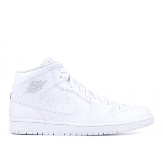 AIR JORDAN 1 RETRO MID TRIPLE WHITE  554724 104