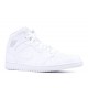 AIR JORDAN 1 RETRO MID TRIPLE WHITE  554724 104