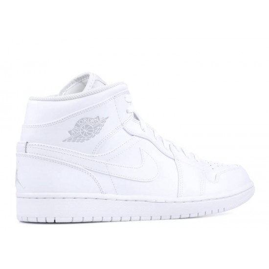 AIR JORDAN 1 RETRO MID TRIPLE WHITE  554724 104