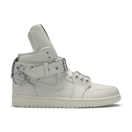 COMME DES GARONNE X AIR JORDAN 1 RETRO STRAP HIGH WHITE  cn5738 100